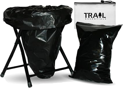 Download Amazon Com Trail Essentials Carry Out Toilet Waste Bags And Toilet Liner Bags Reclosable Outer Bag Black Opaque Zip Seal Leak Free Smell Proof 12 Toilet Liners 12 Carry Out Bags Sports Outdoors