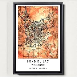 Fond Du Lac Map Poster, Wisconsin Map Art