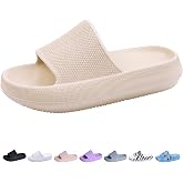 Youecci Kids Cloud Slides Boys Girls Pillow Slippers Thick Sole EVA Sandals | Kids Boys &amp; Girls Pillow Slippers, Thick Cushion Cloud Slides, Quick Dry EVA, Non-Slip Shower Sandals, Beach Pool Water Shoes