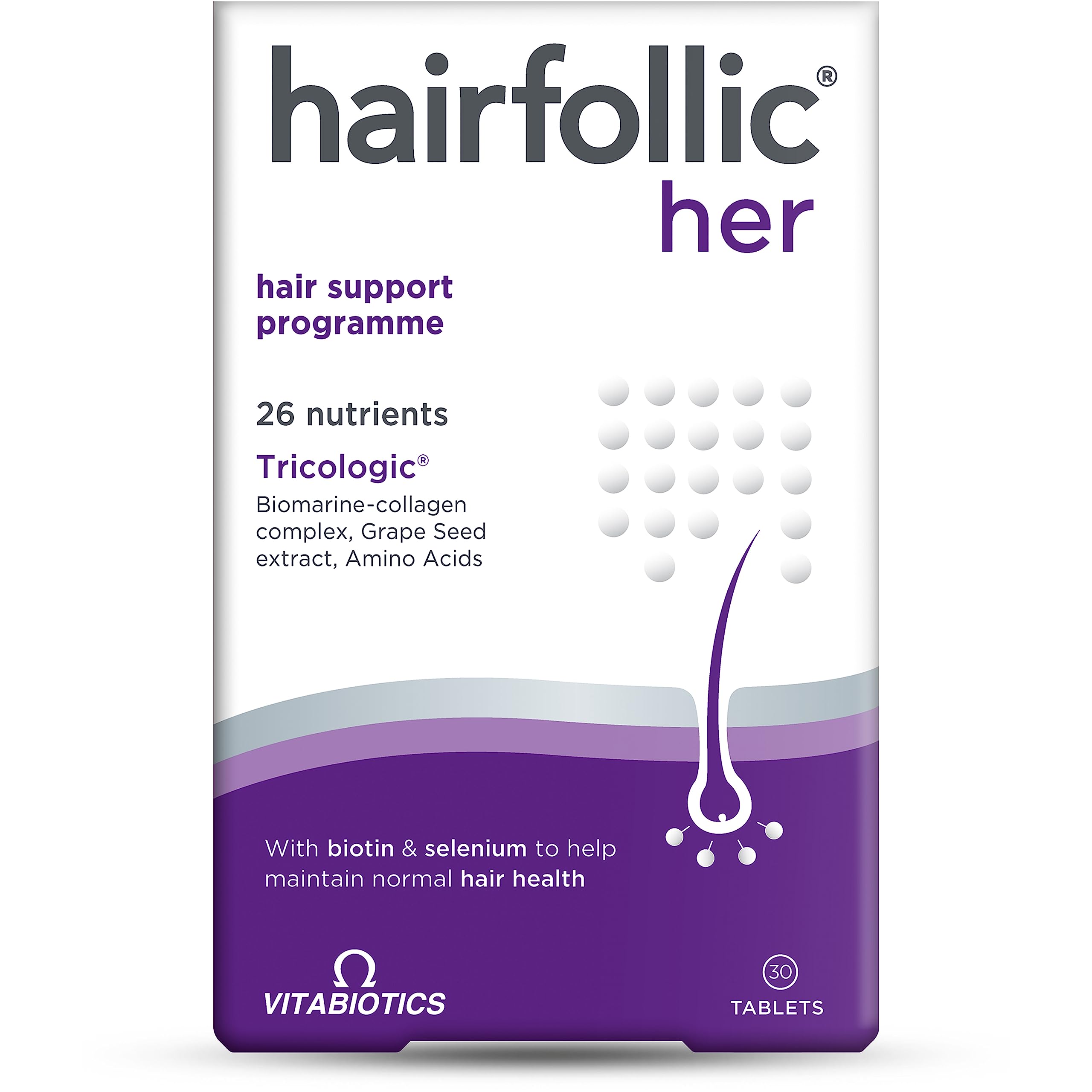 Hairfollic Her for Women, 30 Tablets, Vitabiotics