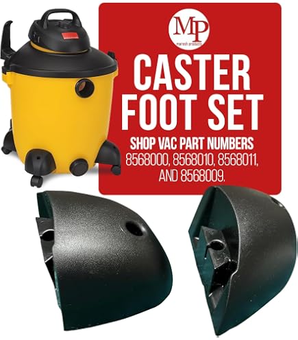Heavy Duty Caster Wheels with Caster Foot Kit for Shop Vac Vacuum a & B Cleaner
