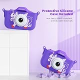 Cocopa Kids Camera 1080P 12MP 32GB Kit Purple 2In IPS Screen 3-12Y view 4