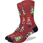 Good Luck Sock Men's Nutcracker Christmas Socks, Adult, Shoe Size 7-12