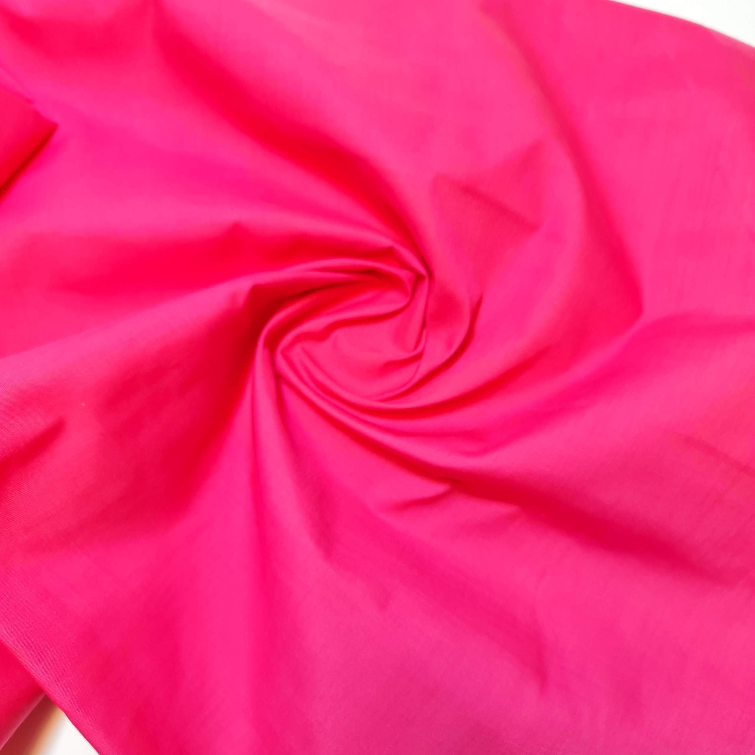 Textile Station Plain/Solid Dyed Polyester Polycotton Dress Craft Fabric Material 44" - 112 cm Wide Sold As 1 Meter Pre - Cut Lengths (Available in 42 Colours) (Cerise, 10 Meter)