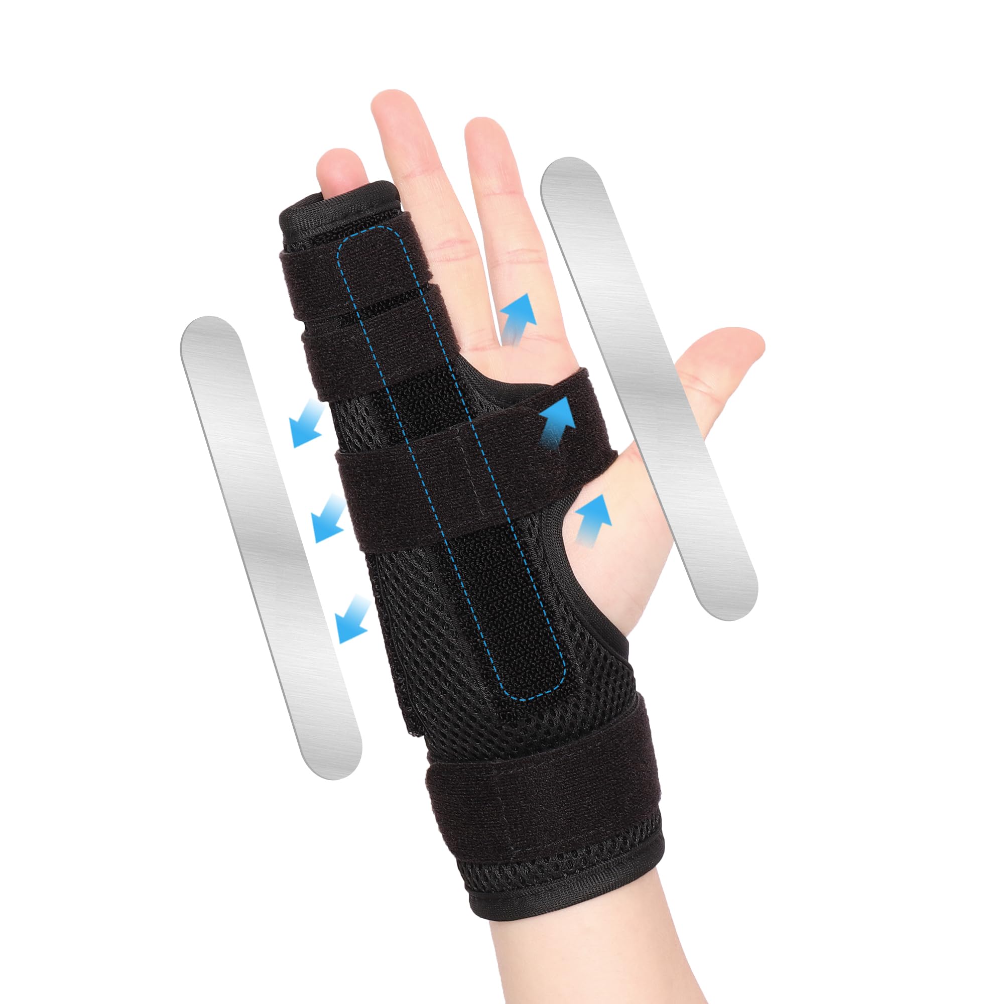 joingood Pinky Finger Splint,Boxer Fracture Splint,Metacarpal Splint For 4th or 5th Finger,Finger Splint For Broken Finger,Trigger Finger,Arthritis And Tendonitis,Fits For Left&Right Hand(Mesh,L/XL)