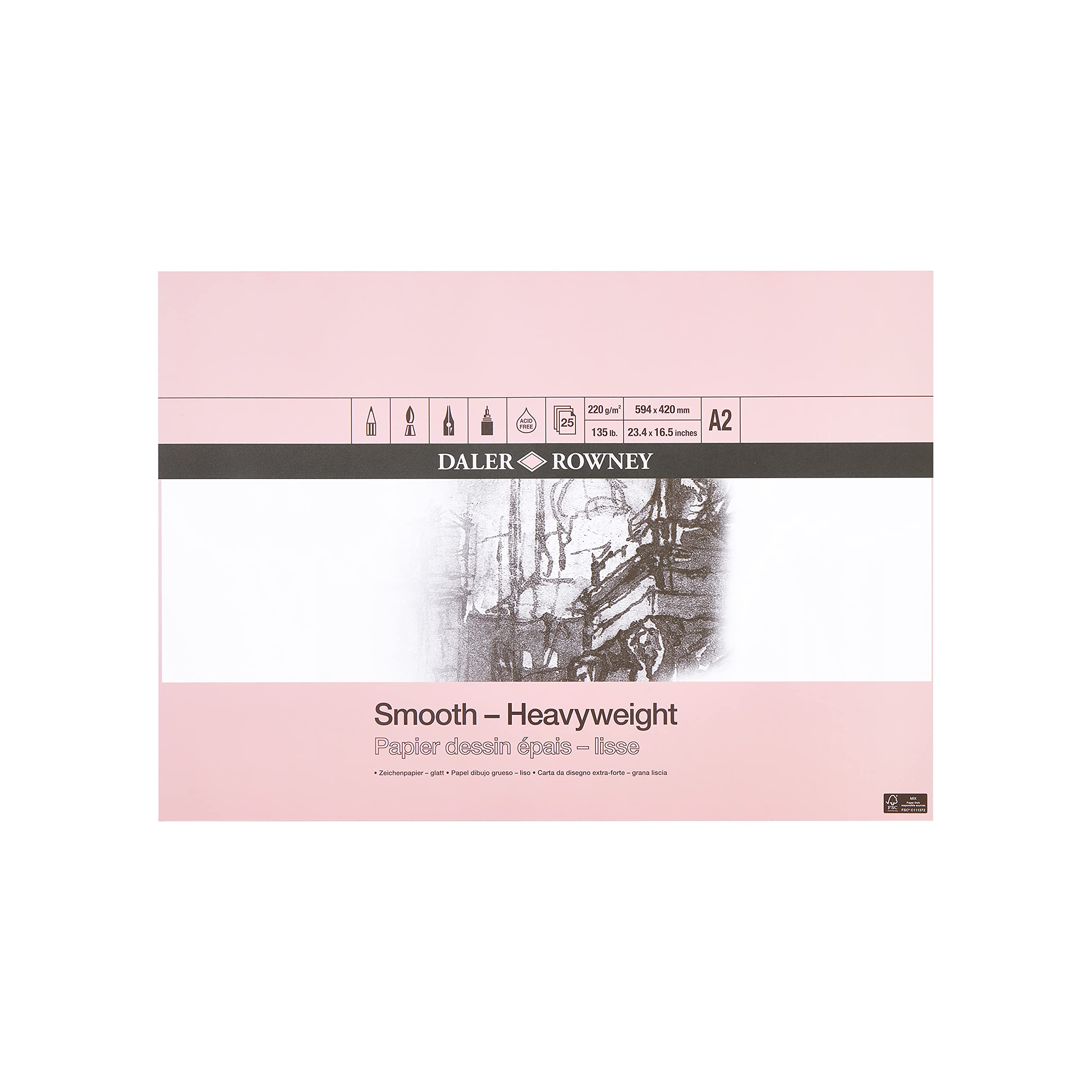 DR Heavyweight Gummed Pad A2, GDAHWPA2