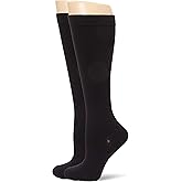 MediPeds Over the Calf (OTC) Mild Compression Socks, X-Large Mens 12-15, Black, 2 Pair