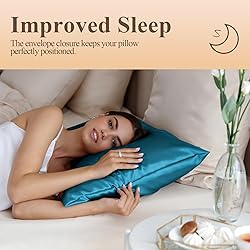 Silk Like Satin Pillowcase Cal King Size, Teal