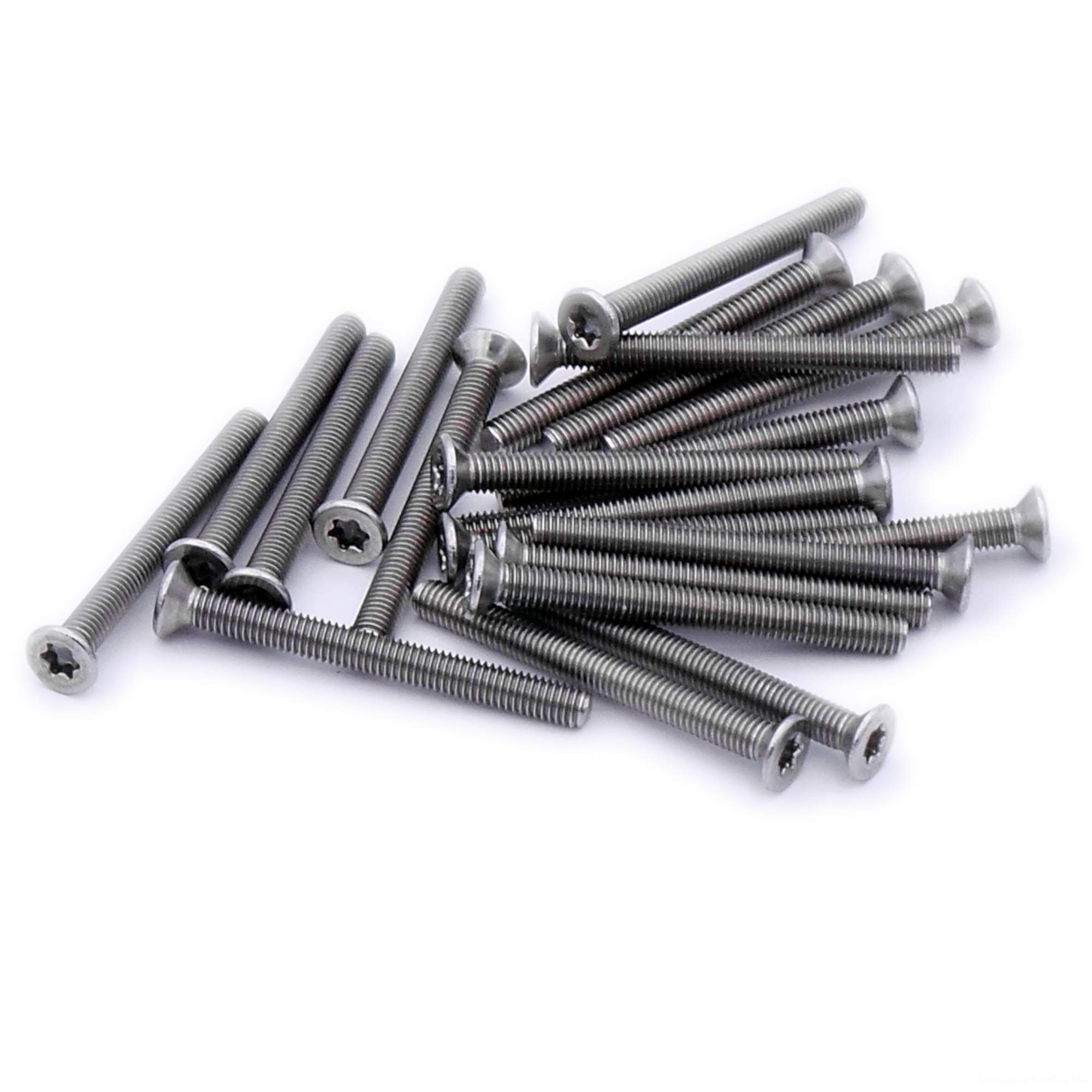 M2.5 (2.5mm x 25mm) TX Socket Countersunk Machine Screw (Bolt) - Stainless Steel (A2) (Pack of 20)