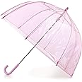 totes Kids Clear Bubble Umbrella with Dome Canopy, Lightweight Design, Wind and Rain Protection Umbrella, Pink, Kids - 38" Canopy
