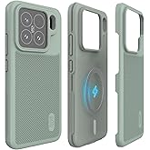 TUDIA DualShield Grip Designed for Xiaomi 15 5G Case (2025), [MergeGrip] Military Grade Dual Layer Shockproof Slim Tough Heavy Duty Protective Phone Case Cover (Green Lily, Magsafe Compatible)