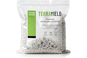 TERRAYIELD Premium Horticultural Coarse Perlite for Indoor and Outdoor Plants – Improved Drainage & Aeration – Root Growth - 