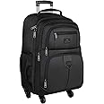 MATEIN Roller Backpack, 18 inch Large Travel Laptop Bag with 4 Wheels for Adults, Heavy Duty Wheeled Suitcase Luggage Pack for Work Business, Rolling Spinner Computer Rucksack for Men Women, Black