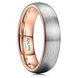 King Will Unisex 6mm Classic Rose Gold Domed