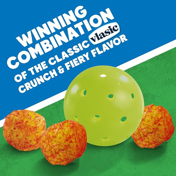VLASIC PICKLE BALLS, SPICY DILL PICKLE FLAVORED CORN PUFFS, PICKLEBALL GIFTS, FATHER’S DAY GIFT BASKET STUFFER, 2 OZ.