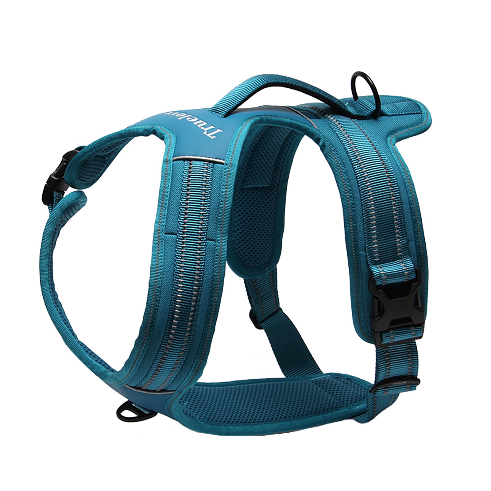 Truelove Dog Harness With Handle Soft Padded Pet Harness Vest,Reflective Material,Adventure Training,Strong Oxford Outer Layer for larger dogs TLH5551 (Blue,XS)