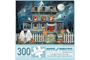 Bits and Pieces – Enter If You Dare Jigsaw Puzzle for Adults – Haunted House Halloween Scene – 300 & 500 (18" x 24"), 1000 (20" x 27") & 1500 (24" x 33") Piece Options (300 Piece Puzzle)