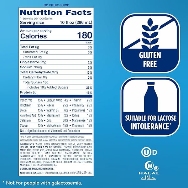 ENSURE LIQUID CLEAR NUTRITION DRINK, 0G FAT, 8G OF PROTEIN, BLUEBERRY POMEGRANATE, 10 FL OZ (PACK OF 12), BOTTLE, GLUTEN FREE