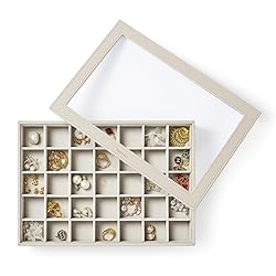 VEE&CO. Jewelry Holder Organizer Tray, 35 Grid with