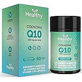 Coenzima Q10 200mg com Vitamina E, 60 Cápsulas Softgel, Healthy