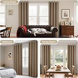 Joydeco Blackout Curtains 95 Inch Length 2 Panels Thermal Insulated Khaki view 6
