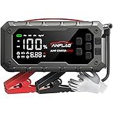 ANFLAG 10-in-1 Car Jump Starter with Air Compressor, 8000A 160PSI Jump Starter Jump Box(All Gas/14L Diesel), PD65W Charging Battery Jumper Starter Portable Jumper Cable with 160W DC, Gloves, Lights