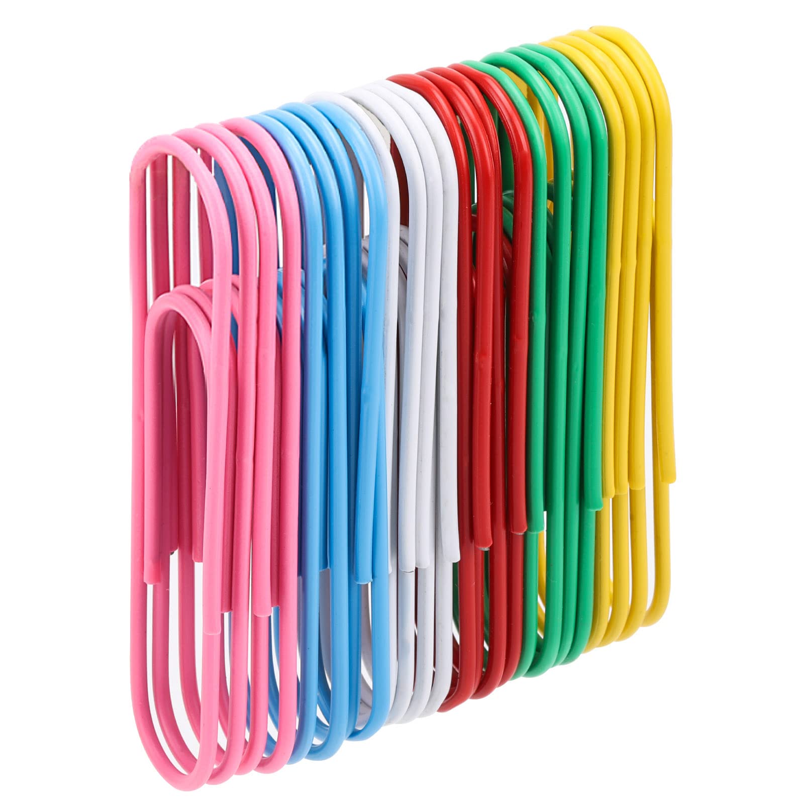 40 Pcs Jumbo Colored Large Paper Clips for School Office Personal Use (4 in)