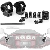 OURONOTO Hand Control Switch Housing Button Caps Black | Compatible with Harley Davidson Touring Street Glide Sportster XL Dyna 1996-2013
