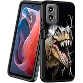 BXIKEOPIU Designed for Moto G Play 4G 2024 Case, Heavy Duty 3-Layer Shockproof Dust/Drop Proof Full-Body Rugged Protective Cover for Motorola Moto G Play 4G 2024, Dinosaur