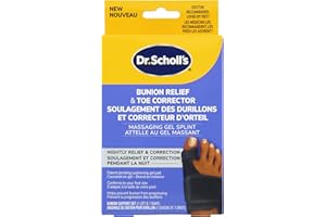 Dr. Scholl's BUNION RELIEF & TOE CORRECTOR // Massaging Gel Bunion Splint & Big Toe Straightener - Bunion Corrector for Women