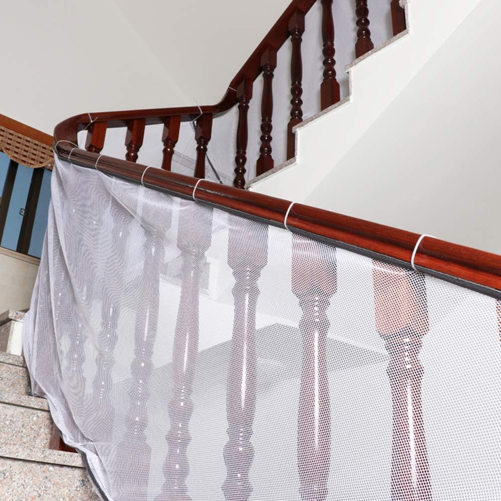AORRO Safe Child Rail Net Indoor Outdoor Stairway Balcony Safety Net Kid Safe Banister Guard (Gray, 10 x 2.5 ft)