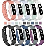 Fundro Fitbit Alta Bands, 10-Pack Soft Silicone Replacement Classic Bands Available in Varied Colors with Secure Buckle for Fitbit Alta HR, Fitbit Alta and Fitbit Ace