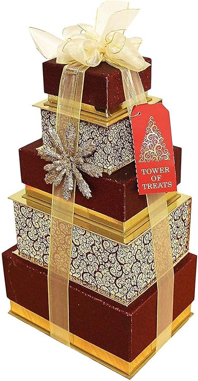 TORRE DE CAJAS NAVIDEÑAS LLENAS DE DULCES: Amazon.es: Alimentación y bebidas