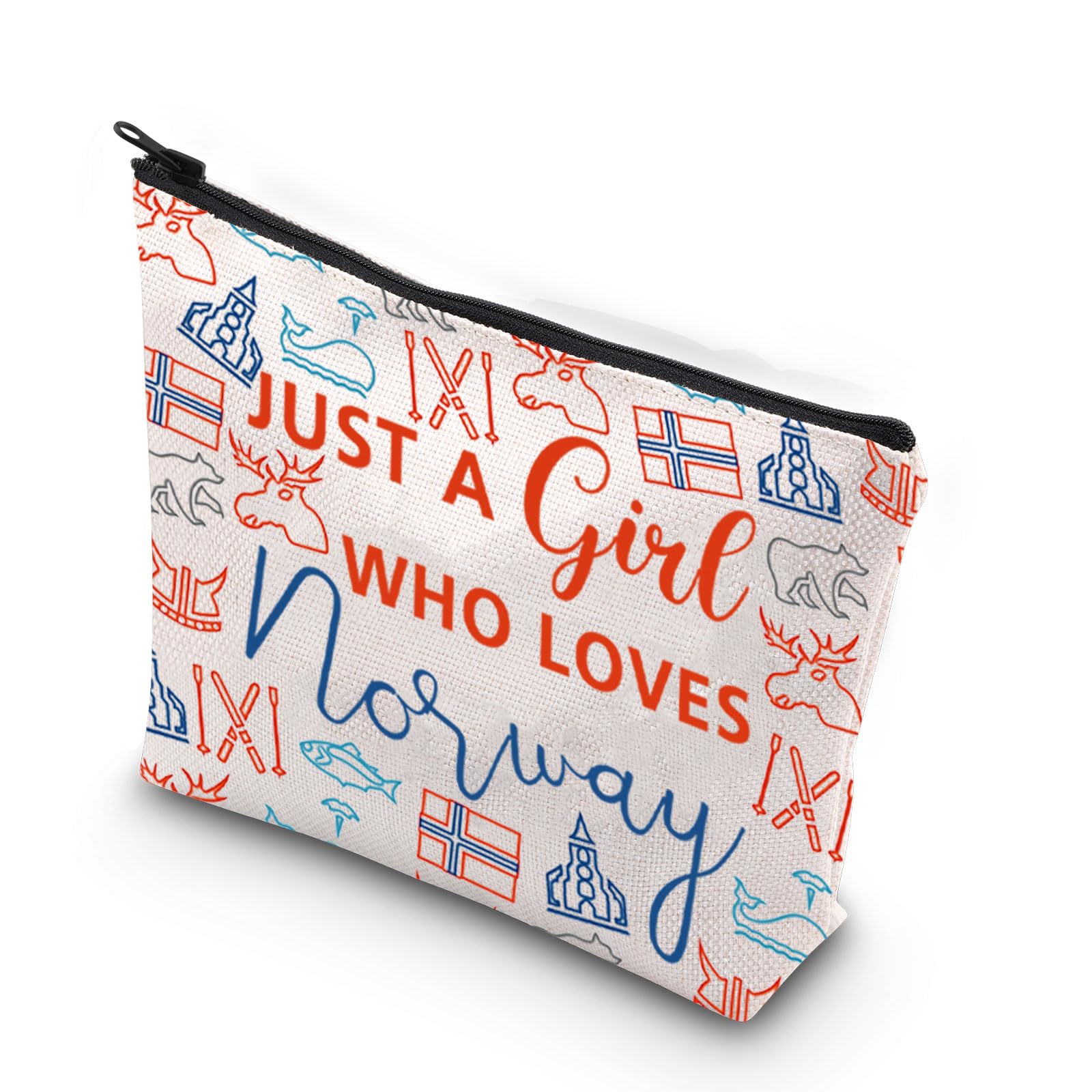 Norway Cosmetic Makeup Bag Norway City Trip Gifts Norwegian Lovers Gifts Norway Souvenir Gifts Norway Travel Bag (Loves Norway 1UK)