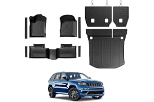 JOULARISE Floor Mats Set for for Jeep Grand Cherokee 2011-2021 & 2022 WK2 (Not for 2022 WL or L), All Weather TPE Backrest Ma