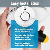 Fireangel SCB10-R Combination Smoke and CO Alarm 10 Year Battery White view 5