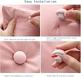 Yikki 12Pcs Mushroom Duvet Clips Non-Slip Quilt Holder One-Key Unlock White view 4