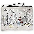 Girls & Women Large Fashion Cute New York Souvenir Zipper pouch Travel Cosmetic Bag Hand Bag Makeup Purse (JP-330133A)