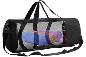 Mesh Dive Bag - Duffle Bag Snorkel Bag, Extra Large Cylinder Mesh Bag | Multi-Purpose Bag with Zipper, Foldable Portable Wate