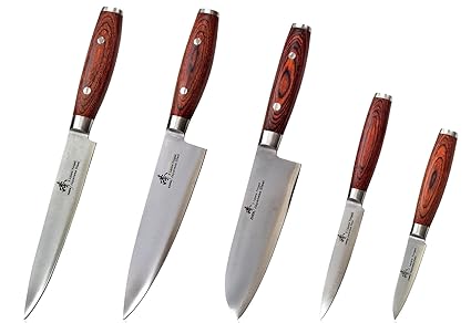 ZHEN japonés VG-10 acero forjado 3 capas – Juego de cubertería juego de cuchillos