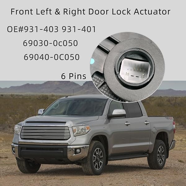 DOOR LOCK ACTUATOR MOTER FRONT LEFT RIGHT DRIVER AND PASSENGER SIDE FOR TOYOTA RAV4 4RUNNER CAMRY TUNDRA FOR LEXUS ES350 GS350 LS460, FOR SCION TC 2007-2016 OE#69030-0C050 69040-0C050 931-403 931-401