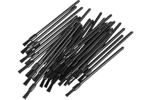 SOLUSTRE 100pcs Mini, Plastic Rod Lip Gloss Applicators with Flat Tip, Portable Makeup Tool for Precise Lip