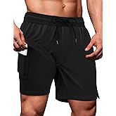 Sarfel Mens Swim Trunks 5 Inch Mens Bathing Suit with Compression Liner Men's Board Shorts Men's Swimwear Quick Dry Swimsuit