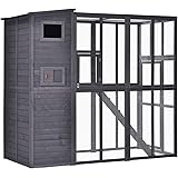 wooden outdoor cat run