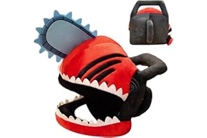 Resiwai Chainsaw Mask Hat, Anime Plush Hat Chainsaw Cosplay Full Head Mask Costume Headgear Cap for Halloween Cosplay Masquerade Costume Party Adult Kids Gifts