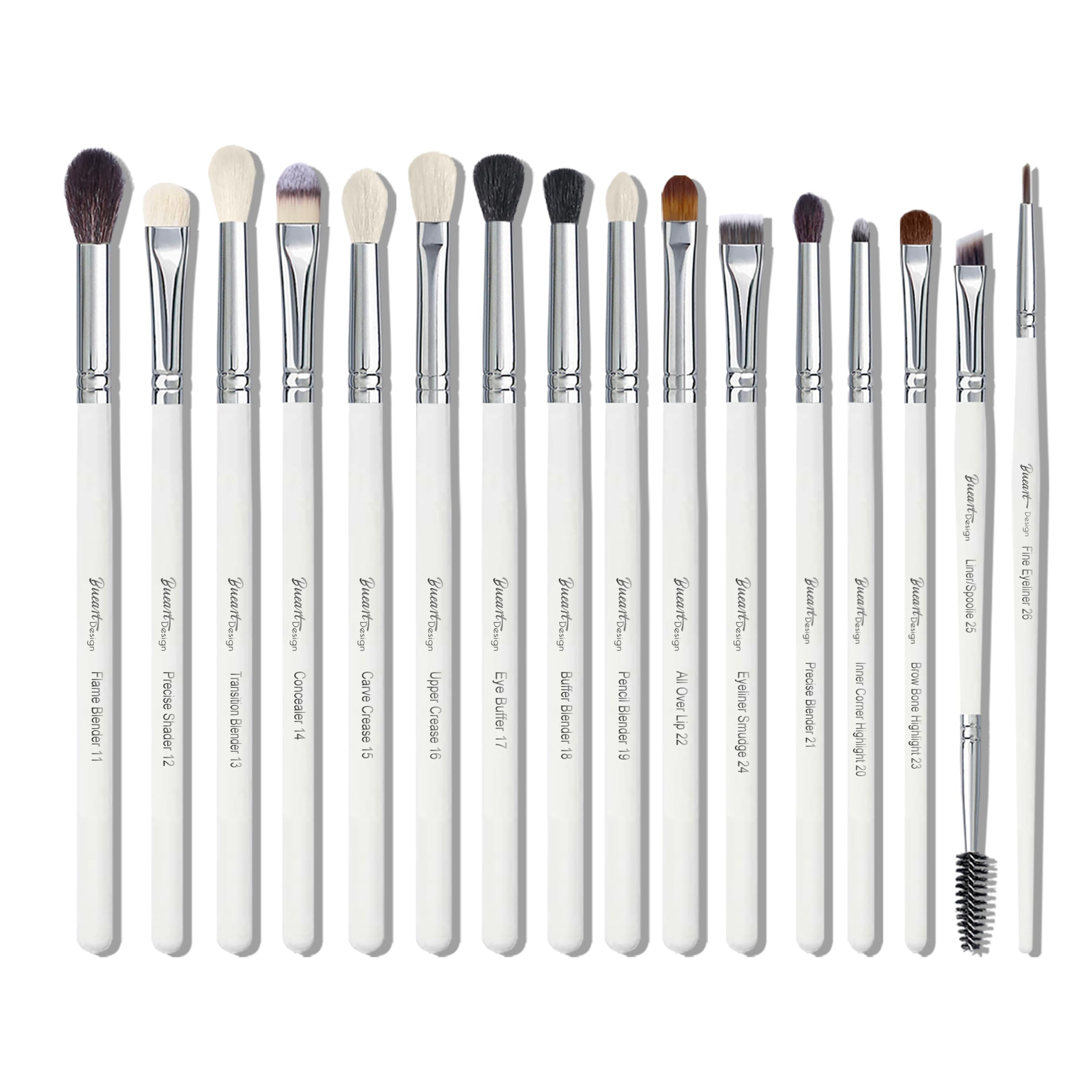 Photo 1 of ***1 PCS ONLY****Bueart Design 16Pcs Essentials Pro Grade Makeup Brush Set For Eye Eyeshadow Blending,Brows,Liner, With Natural Hair, Premium Goat and Pony Hair