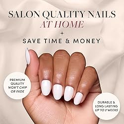 Glamnetic Press On Nails - White Swan | Opaque