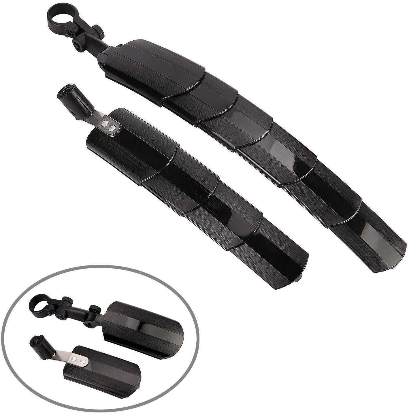 ASEOK Bike Mudguard, Retractable Road Mountain Bike Bicycle Cycling Tire Front/Rear Mud Guards Mudguard Fenders Set Cycling Accessory Bike Road Bike