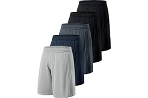 Profectors Men's Athletic Shorts with Pockets and Elastic Waistband Quick Dry Activewear Workout Shorts for Men