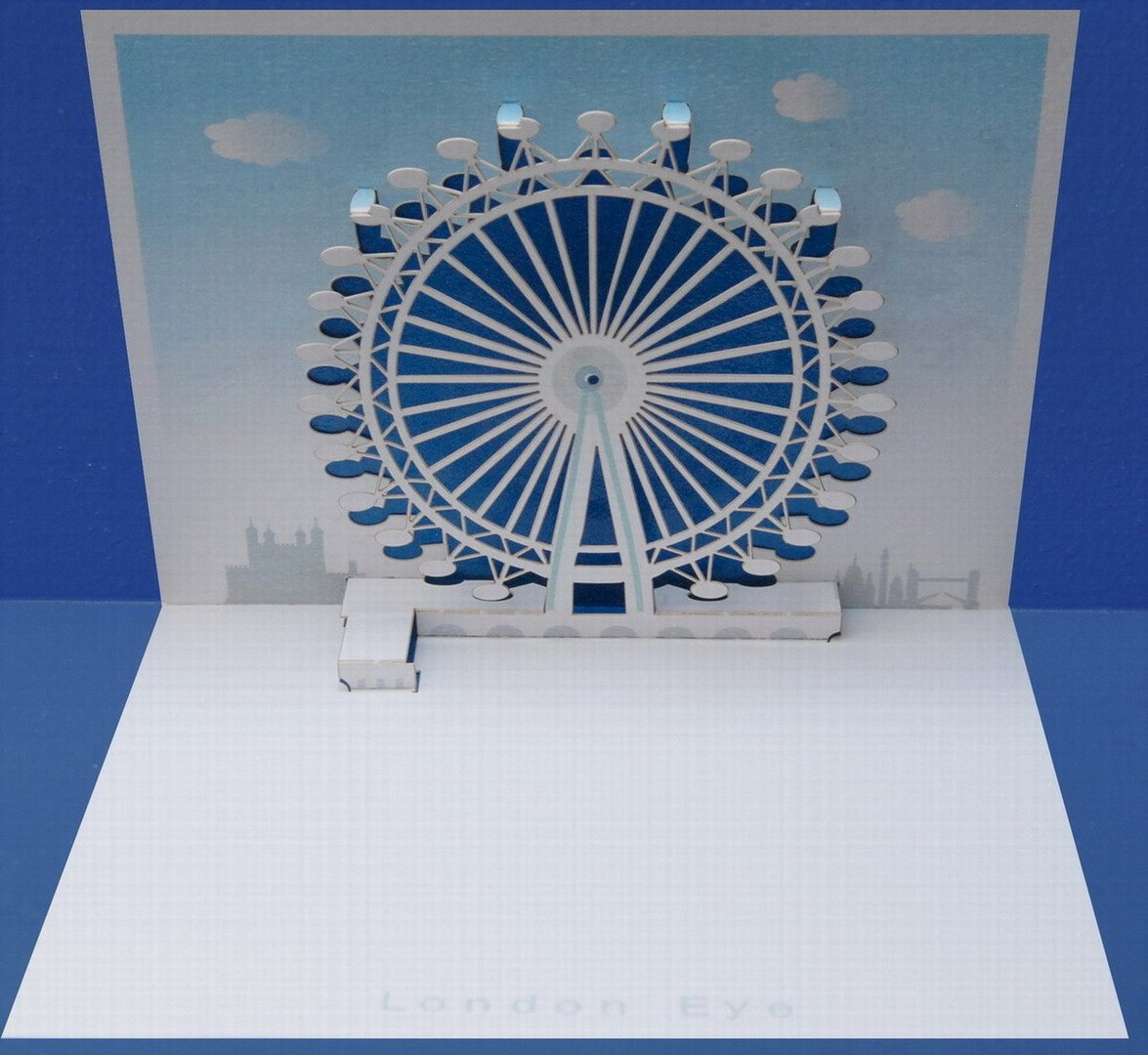 Forever Handmade Cards Pop Ups POP29 London Eye - Laser Pop Up Card